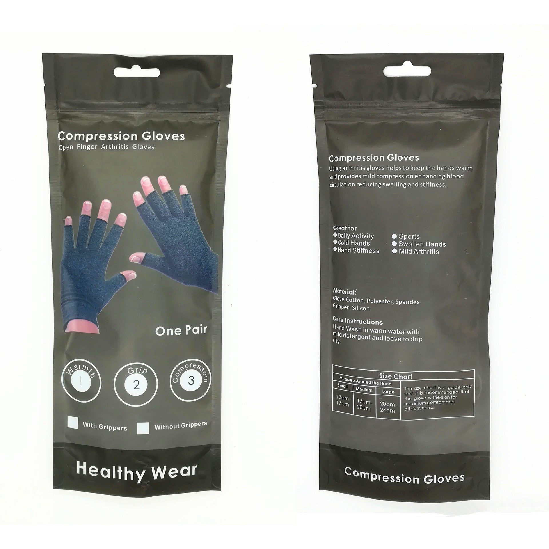 Health Promotion Half Finger Gloves - Pain Relief and Joint Support