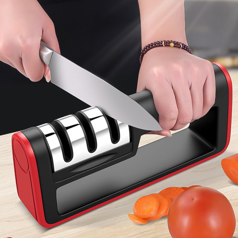 Professional Knife Sharpener - 3-Stage Diamond Sharpener for Perfect Sharpness