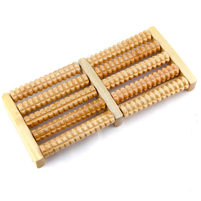 Multifunctional Foot Massage Roller in Solid Wood - For Relaxation and Circulation