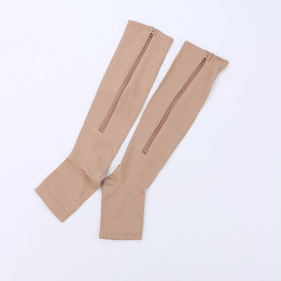 Elastic Support Socks with Zipper